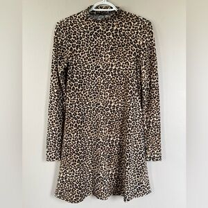 Rebel Sugar Long Sleeve Leopard Print Dress